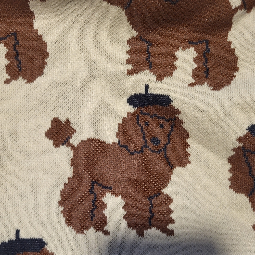Tiny Cottons Tiny Poodles Cotton Blend Sweater 8Y - Picture 3 of 5